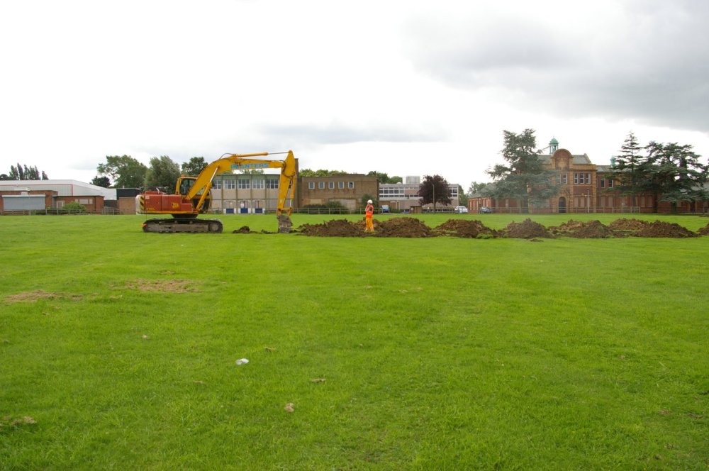 Looking for archaeology at King Edward VII School, Melton Mowbray.